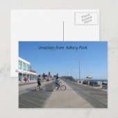 Groeten uit Asbury Park, NJ Briefkaart (Voorkant / Achterkant)