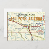 Groeten uit Ash Fork Arizona Briefkaart (Voorkant / Achterkant)