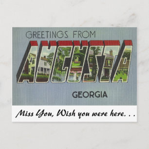 Groeten uit Augusta, Georgia Briefkaart