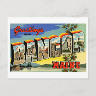 groeten uit Bangor, Maine Briefkaart