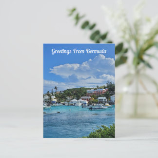 Groeten uit Bermuda Turquoise Water Beach Briefkaart