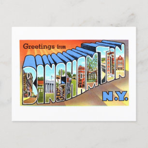  groeten uit Binghamton, New York, Briefkaart
