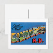 Groeten uit Bismarck, North Dakota. Briefkaart (Voorkant / Achterkant)