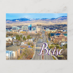 Groeten uit Boise Idaho Reisansichtkaart Briefkaart