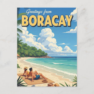 Groeten uit Boracay Filipijnen Vintage Briefkaart