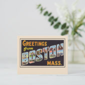 Groeten uit Boston, massaal  Briefkaart (Staand voorkant)