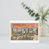  groeten uit Boston, Massachusetts Briefkaart (Staand voorkant)