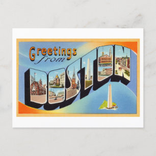  groeten uit Boston, Massachusetts Briefkaart
