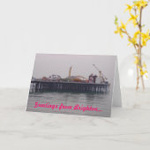 Groeten uit Brighton Groeten Kaart (Gele Bloem)