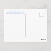 Groeten uit Californië! Briefkaart (Achterkant)