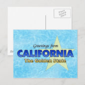 Groeten uit Californië Briefkaart (Voorkant / Achterkant)