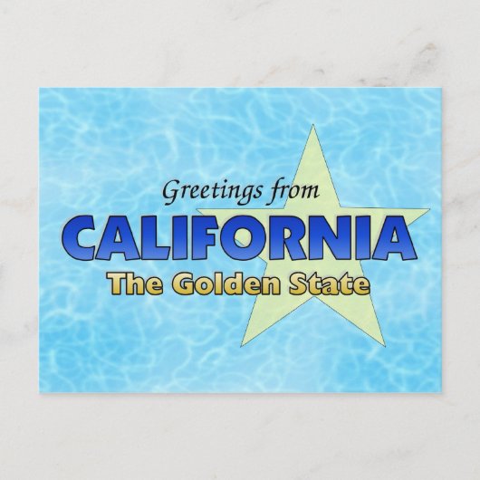 Groeten uit Californië Briefkaart (Voorkant)