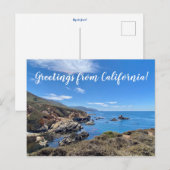Groeten uit Californië! Briefkaart (Voorkant / Achterkant)
