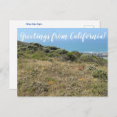 Groeten uit Californië! Briefkaart (Voorkant / Achterkant)