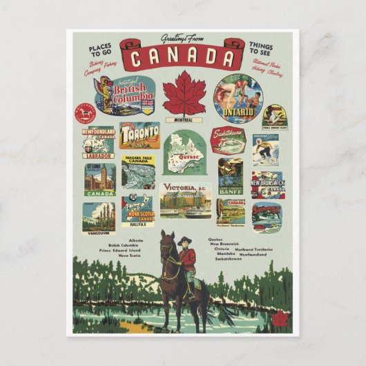 Groeten uit Canada Briefkaart (Voorkant)