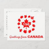 Groeten uit Canada Briefkaart (Voorkant / Achterkant)