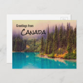 Groeten uit Canada Rustic Landscape Briefkaart (Voorkant / Achterkant)