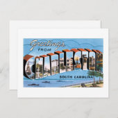 Groeten uit Charleston, South Carolina. Briefkaart (Voorkant / Achterkant)