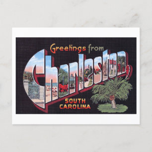  groeten uit Charleston, South Carolina Briefkaart