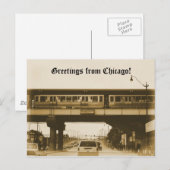 Groeten uit Chicago. Briefkaart (Voorkant / Achterkant)