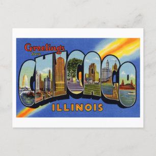 groeten uit Chicago, Illinois Briefkaart