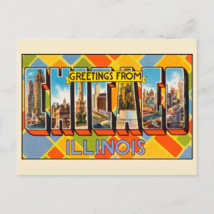 groeten uit Chicago Illinois Briefkaart