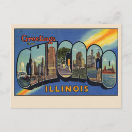 Groeten uit Chicago, Illinois Landmarks Briefkaart