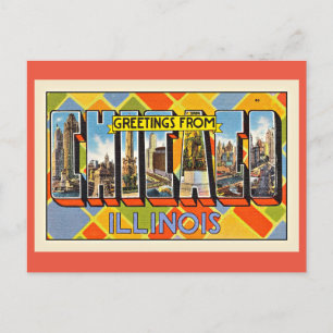 Groeten uit Chicago, Illinois Uitnodiging Briefkaart