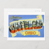 groeten uit Cleveland, Ohio Briefkaart (Voorkant / Achterkant)