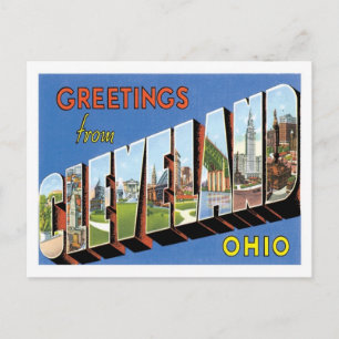 Groeten uit Cleveland Ohio US City Briefkaart