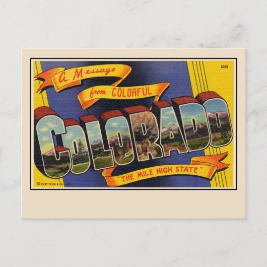 Groeten uit Colorado Large Letter Briefkaart (Voorkant)