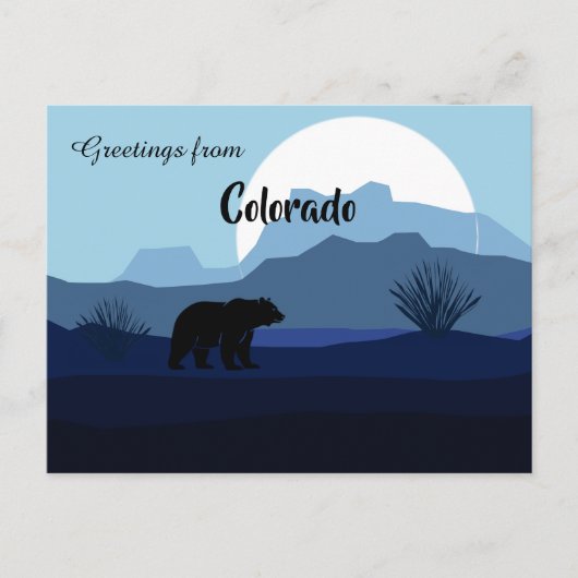 Groeten uit Colorado State Tranquil Blue Shades Briefkaart (Voorkant)
