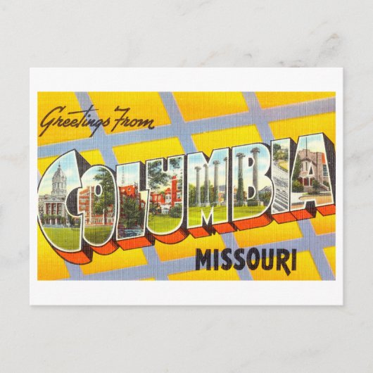  groeten uit Columbia, Missouri Briefkaart (Voorkant)