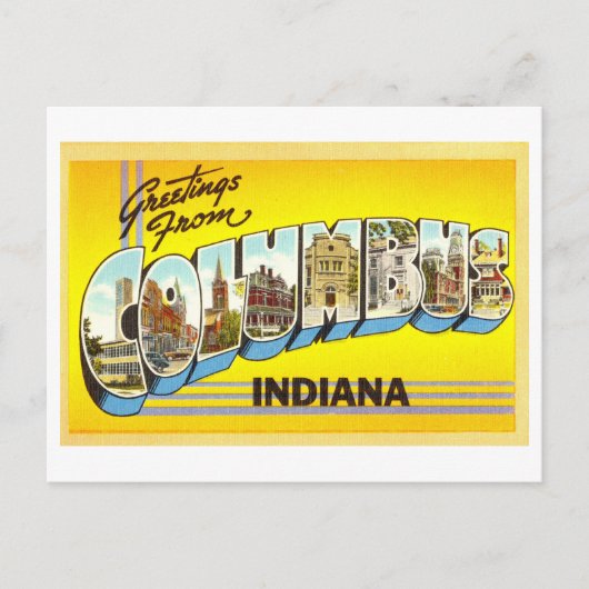  groeten uit Columbus, Indiana Briefkaart (Voorkant)