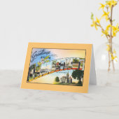  groeten uit Connecticut Kaart (Gele Bloem)