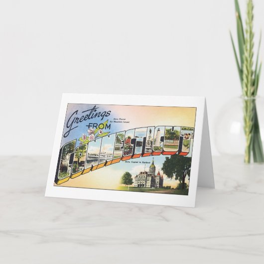 Groeten uit Connecticut Kaart (Voorkant)