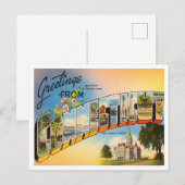 Groeten uit Connecticut Vintage Travel Briefkaart (Voorkant / Achterkant)