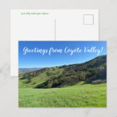 Groeten uit Coyote Valley. Briefkaart (Voorkant / Achterkant)