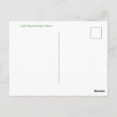 Groeten uit Coyote Valley. Briefkaart (Achterkant)