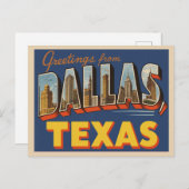  "Groeten uit Dallas, Texas" Briefkaart (Voorkant / Achterkant)