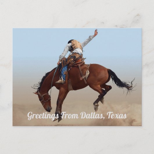 Groeten uit Dallas, Texas Rodeo Briefkaart (Voorkant)