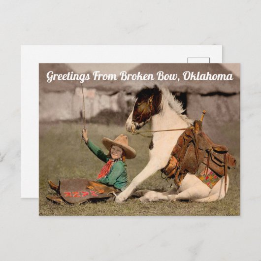 Groeten uit de broken Bow, Oklahoma Briefkaart (Voorkant / Achterkant)
