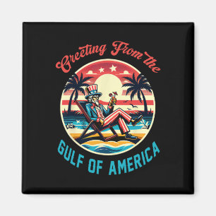Groeten uit de Golf van Amerika Trump Patrio Magneet