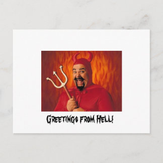 Groeten uit de hel! briefkaart