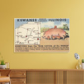 Groeten uit de hoofdstad van de wereld canvas afdruk (Insitu (Woonkamer))