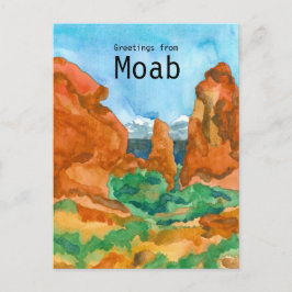 Groeten uit de Moab Utah Red Rock Mountains Briefkaart