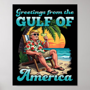 Groeten uit de Patriottische Golf van de VS Re Poster