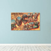 Groeten uit de Rocky Mountains Canvas Afdruk (Insitu (Houten vloer))