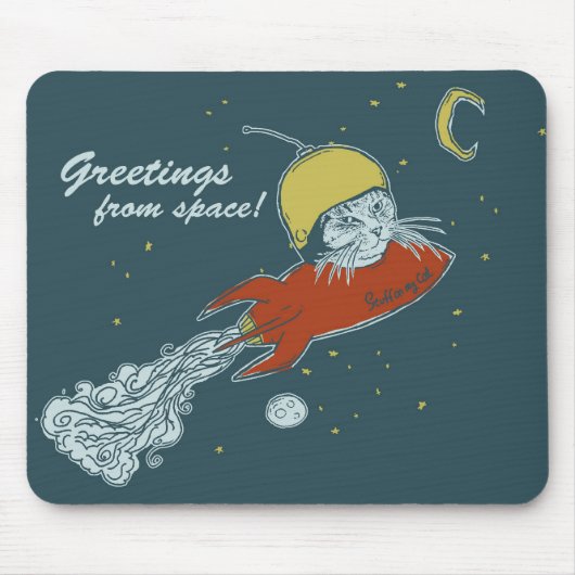 groeten uit de ruimte - somc mousepad muismat (Voorkant)