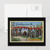 Groeten uit de sequoia's van Californië Briefkaart (Voorkant / Achterkant)
